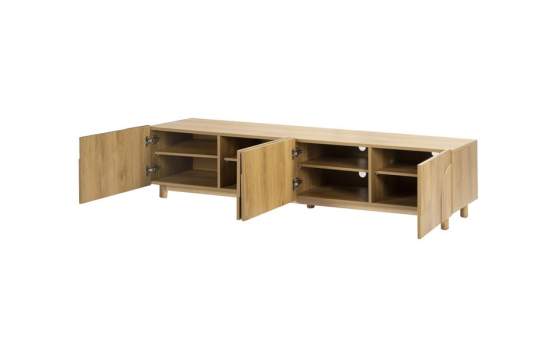 Mueble Television Bajo 4 Puertas Actual Roble Serie Ajober