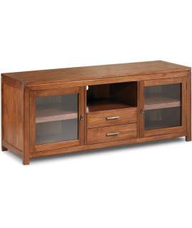 Mueble Television Colonial 2 Puertas 2 Cajones Serie Atensa