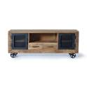 Mueble Television Industrial 2 Puertas 2 Cajones Serie Aixado