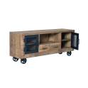 Mueble Television Industrial 2 Puertas 2 Cajones Serie Aixado