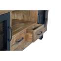 Mueble Television Industrial 2 Puertas 2 Cajones Serie Aixado