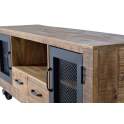 Mueble Television Industrial 2 Puertas 2 Cajones Serie Aixado