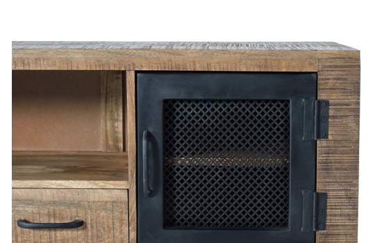 Mueble Television Industrial 2 Puertas 2 Cajones Serie Aixado