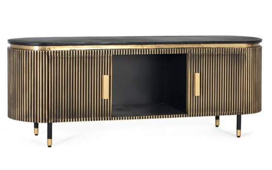Mueble Television Madera Mango con Chapa Bronce Amcel