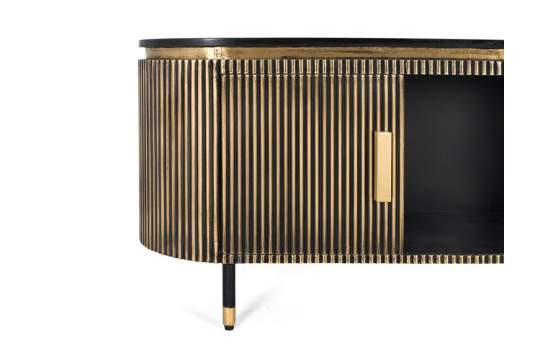Mueble Television Madera Mango con Chapa Bronce Amcel