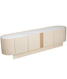 Mueble Television Moderno Blanco 4 Puertas Serie Aisain
