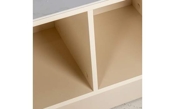 Mueble Television Moderno Blanco 4 Puertas Serie Aisain