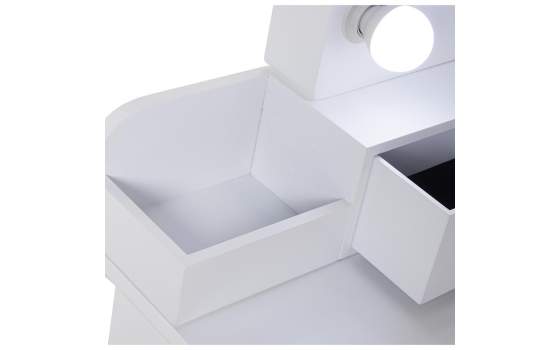 Mueble Tocador Blanco con Taburete y Luz Led Serie Aringer