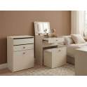 Mueble Tocador con Espejo y Banco Color Blanco - Serie Aloigny