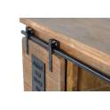 Mueble TV 1 Puerta Corredera Estilo Industrial Serie Aibiri