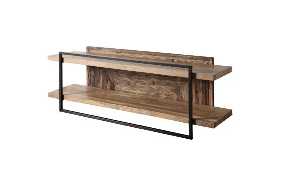 Mueble TV 2 Baldas Madera Reciclada Metal Serie Venatici