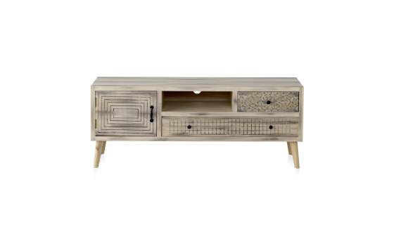 Mueble TV 2 Cajones 1 Puerta Estilo Actual Serie Alamos