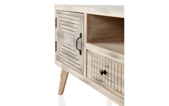 Mueble TV 2 Cajones 1 Puerta Estilo Actual Serie Alamos