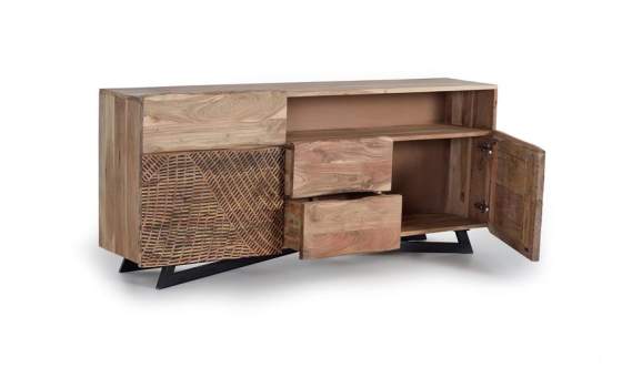 Mueble TV 2 Cajones 2 Puertas Talladas Decoradas Serie Alvird