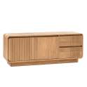 Mueble TV 2 Cajones 2 Puertas Teca Natural Serie Eyre