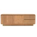 Mueble TV 2 Cajones 2 Puertas Teca Natural Serie Eyre