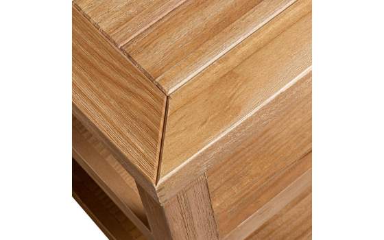 Mueble TV 2 Cajones 4 Estantes Madera Pino Color Miel Arckel