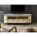 Mueble TV 2 Huecos 2 Cajones Madera Marmol Serie Sextans