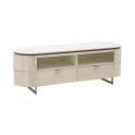 Mueble TV 2 Huecos 2 Cajones Madera Marmol Serie Sextans