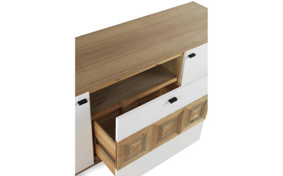 Mueble TV  2 Puertas 1 Cajon Estante Estilo Actual Serie Boeta