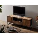 Mueble TV 2 Puertas 1 Cajon Madera Reciclada Metal Lacerta