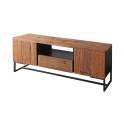 Mueble TV 2 Puertas 1 Cajon Madera Reciclada Metal Lacerta