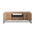 Mueble TV 2 Puertas 1 Cajon Madera Reciclada Metal Lacerta