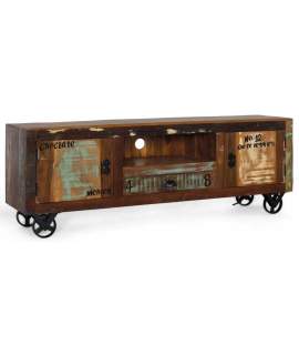 Mueble TV 2 Puertas 1 Cajon Vintage Colores Desgastados Artsas