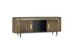 Mueble TV 2 Puertas 150 cm Negro Oro - Serie Aboiat