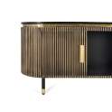 Mueble TV 2 Puertas 150 cm Negro Oro - Serie Aboiat