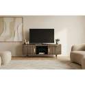 Mueble TV 2 Puertas 150 cm Negro Oro - Serie Aboiat