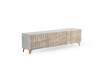 Mueble TV 2 Puertas 2 Cajones Patinado Blanco Aguazal