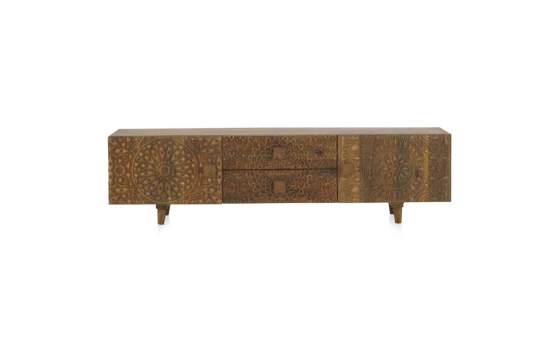 Mueble TV 2 Puertas 2 Cajones Tallados Decorados Serie Adialt