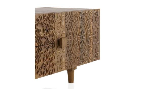 Mueble TV 2 Puertas 2 Cajones Tallados Decorados Serie Adialt