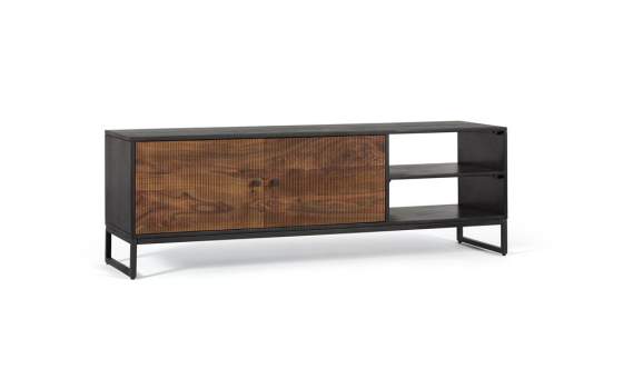 Mueble TV 2 Puertas Acanaladas Estilo Industrial Ariost