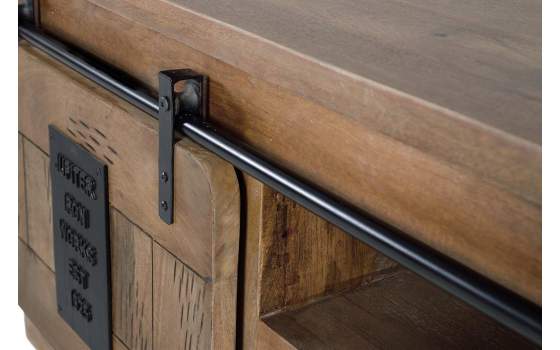 Mueble TV 2 Puertas Correderas 1 Cajon Estilo Industrial Aibiri