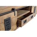 Mueble TV 2 Puertas Correderas 1 Cajon Estilo Industrial Aibiri