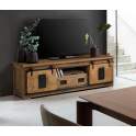 Mueble TV 2 Puertas Correderas 1 Cajon Estilo Industrial Aibiri