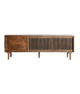Mueble TV 2 Puertas Correderas Madera Mango Serie Trevoux