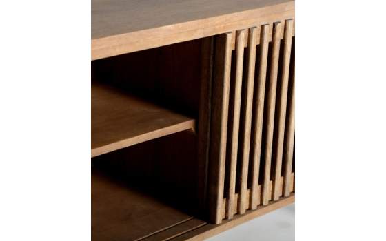 Mueble TV 2 Puertas Correderas Madera Mango Serie Trevoux