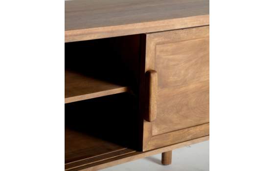 Mueble TV 2 Puertas Correderas Madera Mango Serie Trevoux