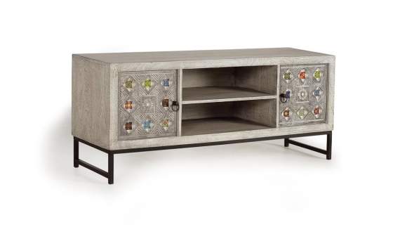 Mueble TV 2 Puertas Estilo Oriental Industrial Serie Aechaga
