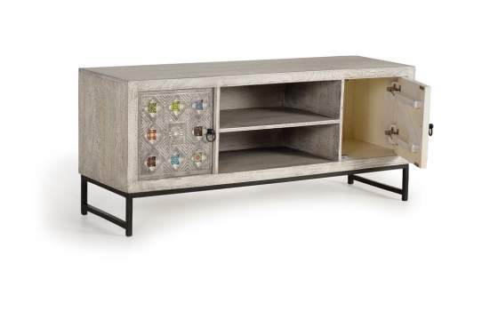 Mueble TV 2 Puertas Estilo Oriental Industrial Serie Aechaga