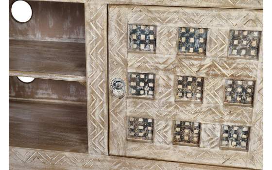 Mueble TV 2 Puertas Estilo Oriental Serie Evarkon