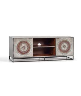 Mueble TV 2 Puertas Madera Decorada Etnica Wood Mandala