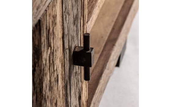 Mueble TV 2 Puertas Madera Maciza Rustica Vieja Carrik