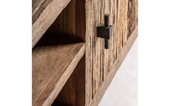 Mueble TV 2 Puertas Madera Maciza Rustica Vieja Carrik