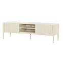 Mueble TV 2 Puertas Madera Mango Blanco Crema Serie Avio