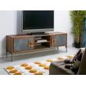 Mueble TV 2 Puertas Madera Piedra y Acero Serie Estone