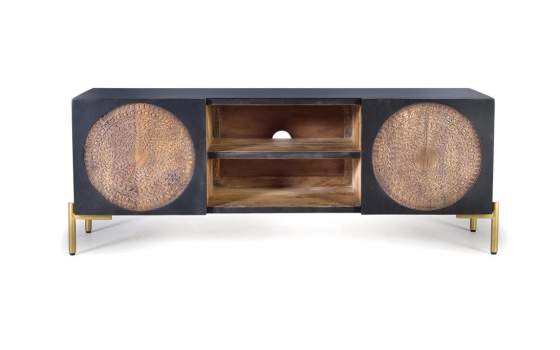 Mueble TV 2 Puertas Talladas Estilo Oriental Serie Aizola